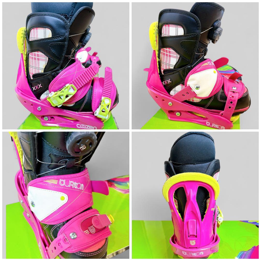 【美品】RIDE BURTON レディース スノーボード 144cm 3点セット