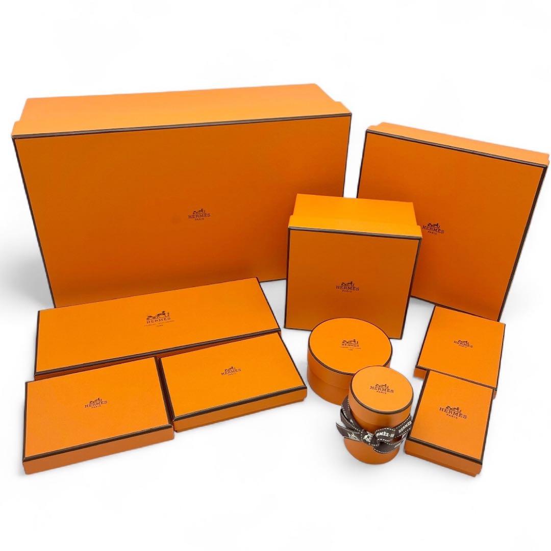 HERMES エルメス　空箱　10点　おまとめ　オレンジ　シューズや小物サイズ