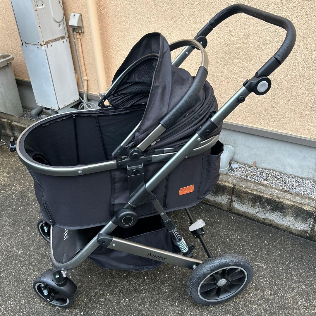 Angelpet ペットカート ブラック 25kg対応