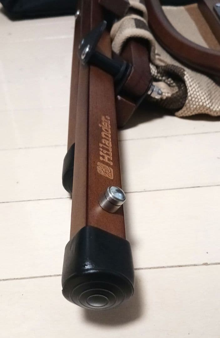 Hilander ウッドフレームチェア2 ブラウンストライプ　2脚セット