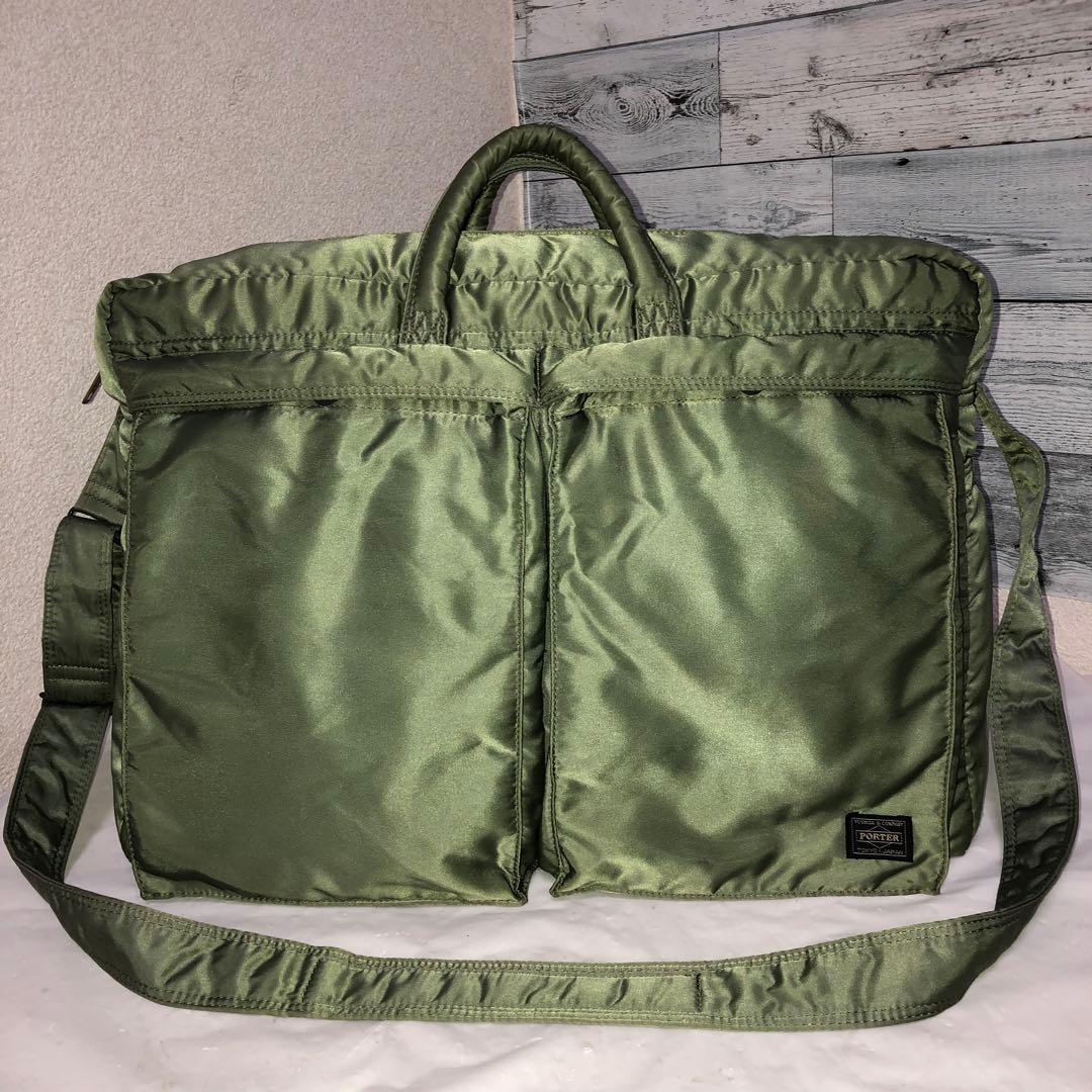 極美品✨希少 ポーター タンカー ボストンバッグL セージ 大容量 2way