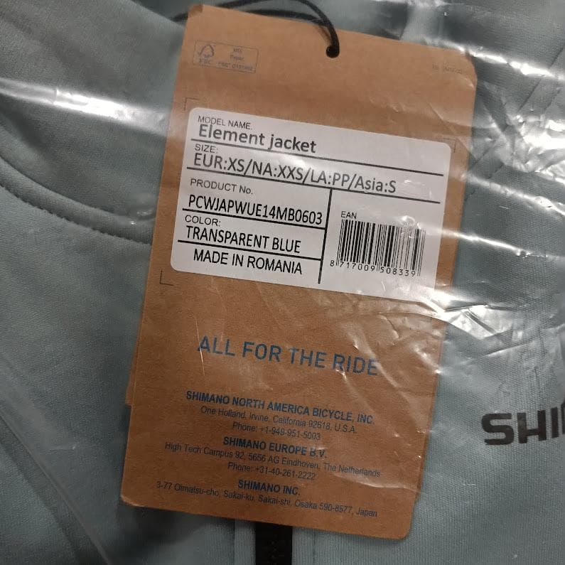 SHIMANO シマノ エレメント サイクリングジャケット ブルー XS