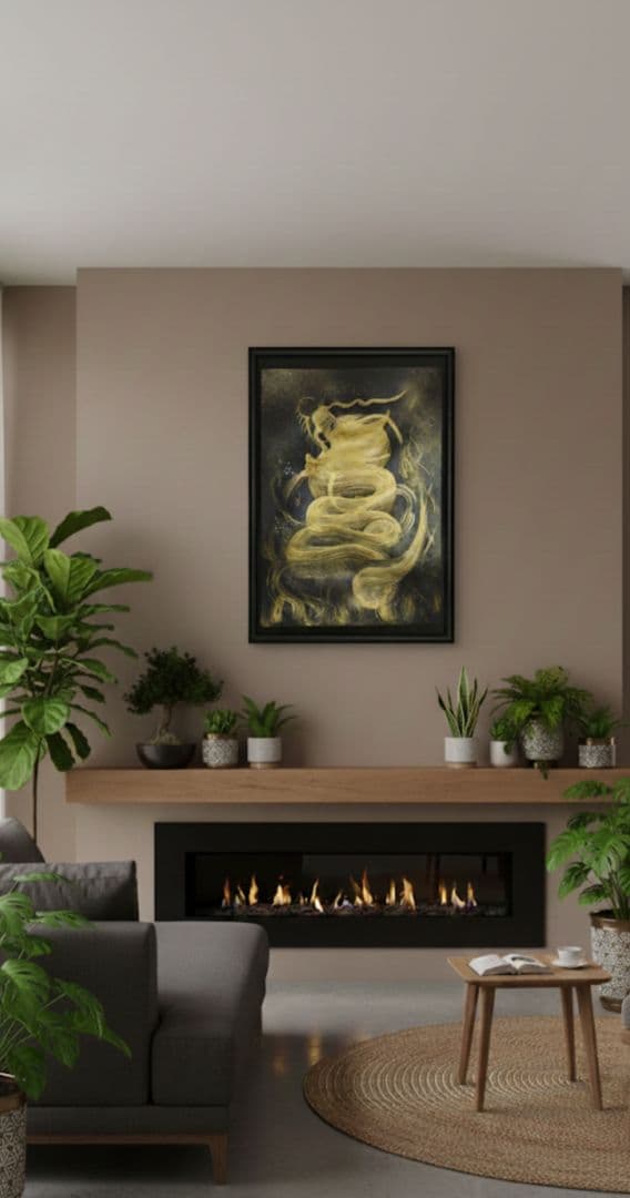 A2 原画　展示会作品　＃一筆龍　＃昇飛金龍　 ＃原価78000円