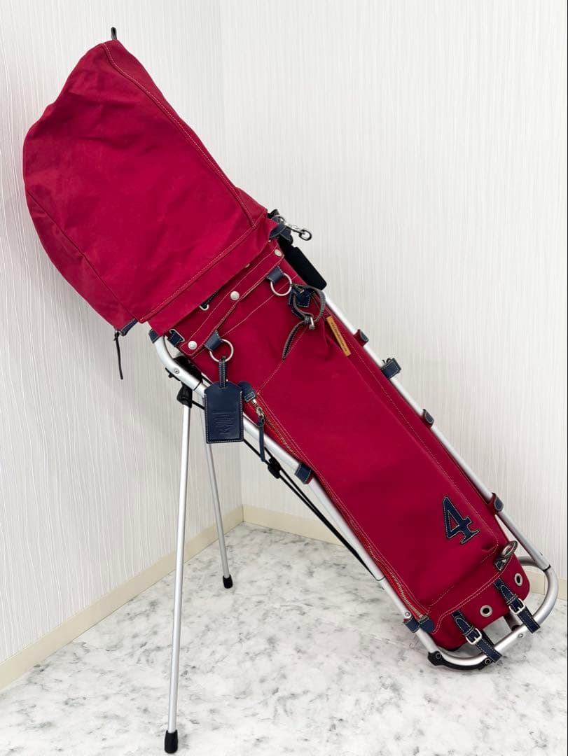 お値下げ　美品！木の庄帆布　赤 　フレームウォーカー　ミズノ　スタンド式