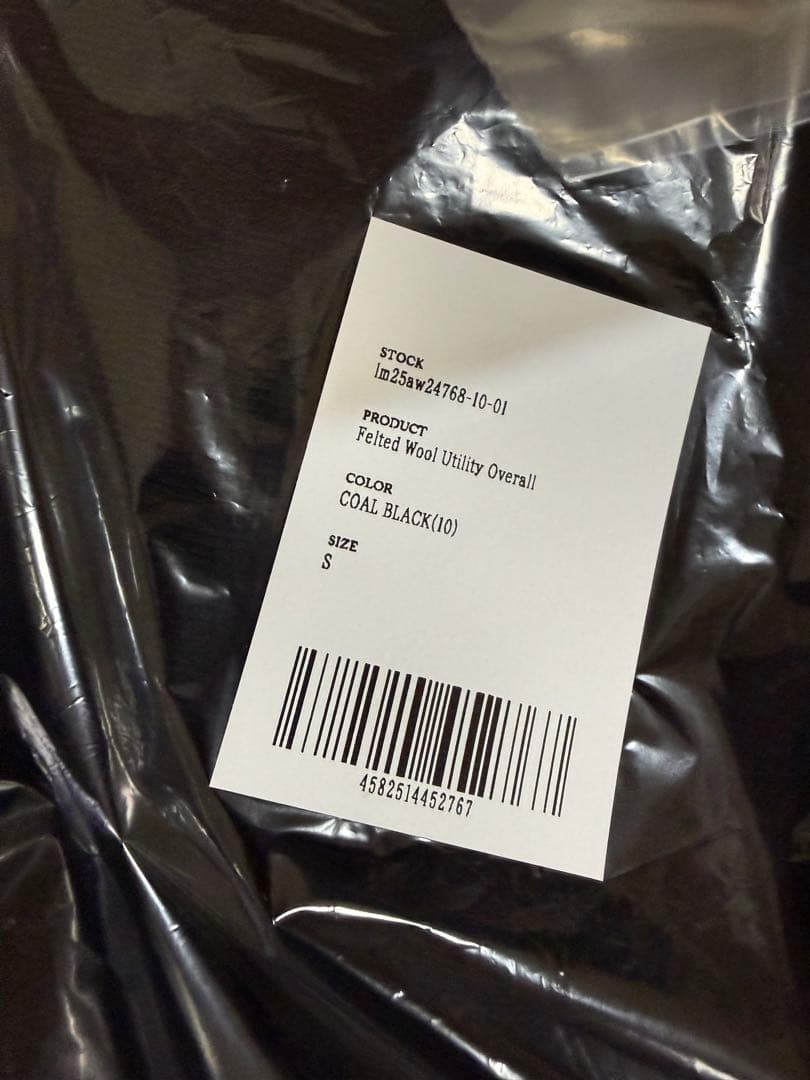 LIDNM Felted Wool Utility Overall Sサイズ