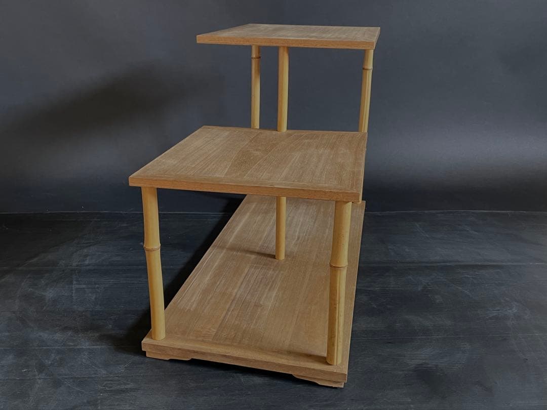 「祖」 石州流 片桐石州好 違棚 茶棚 共箱 時代 茶道具 （201F②）