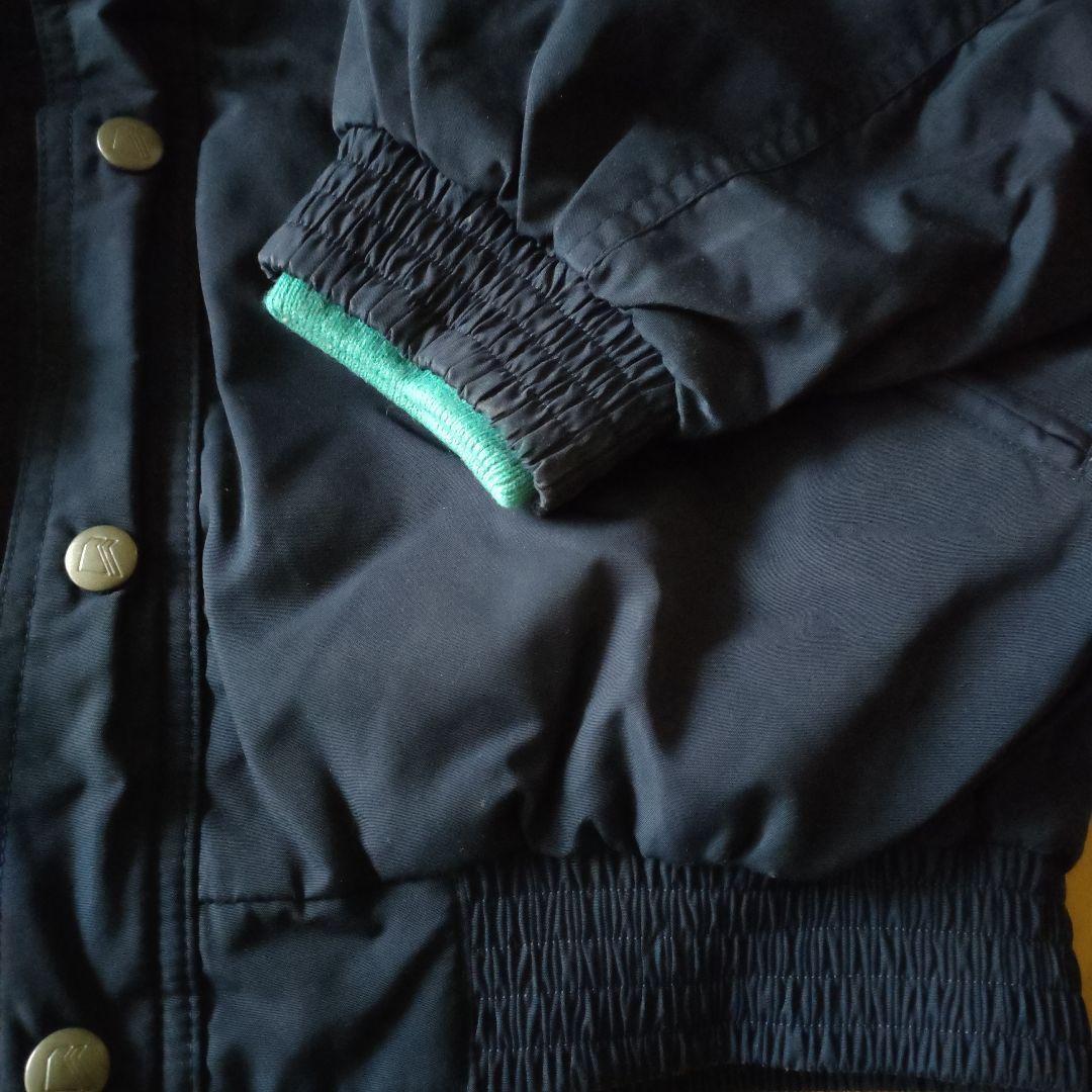 アシックス　KITTY ネイビー グリーン ボンバージャケット スキーウェアー