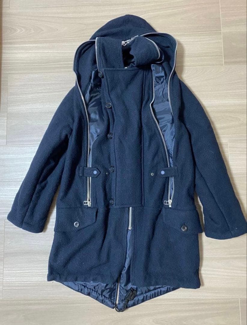 final  多重ジップモッズコート