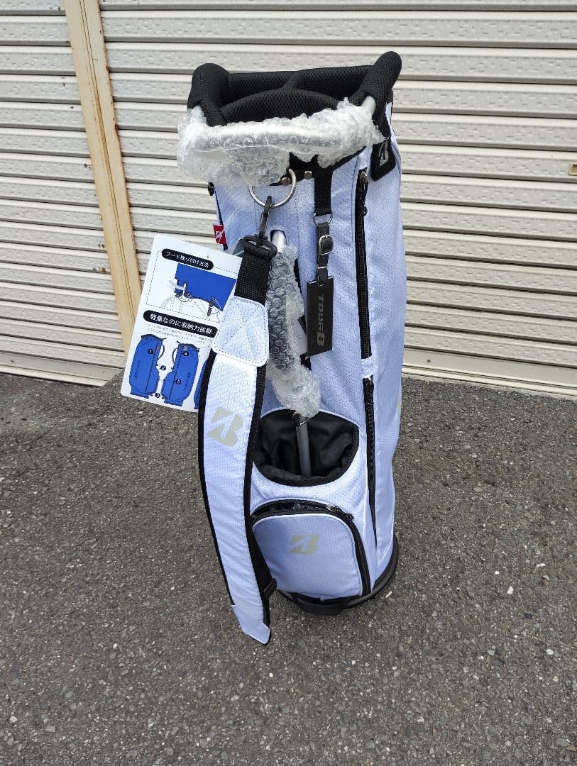 終値【新品】完売、TOUR-B 白、超軽量キャディバッグ