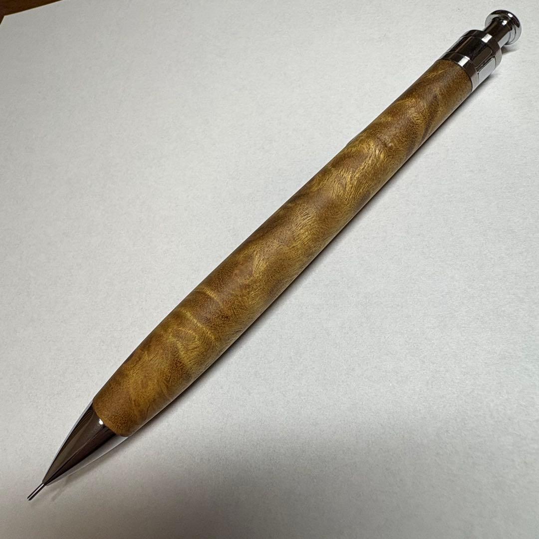 ぽ*こ様 工房楔 マーブルウッド ペンシル楔 固定式口金付き シャープペンシル