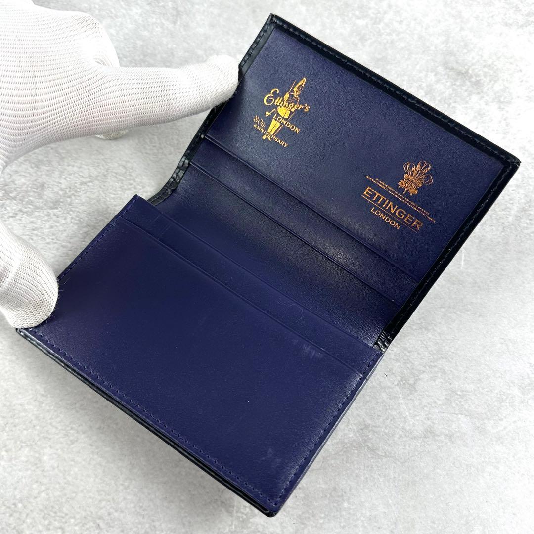 限定ꕥエッティンガー 80周年記念 ブライドルレザー 名刺入れ カードケース