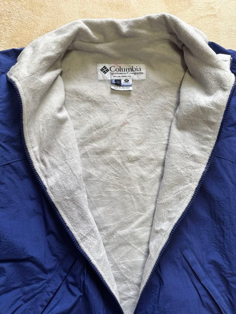 90s 00s Columbia ウォームアップジャケット 裏地フリース テック