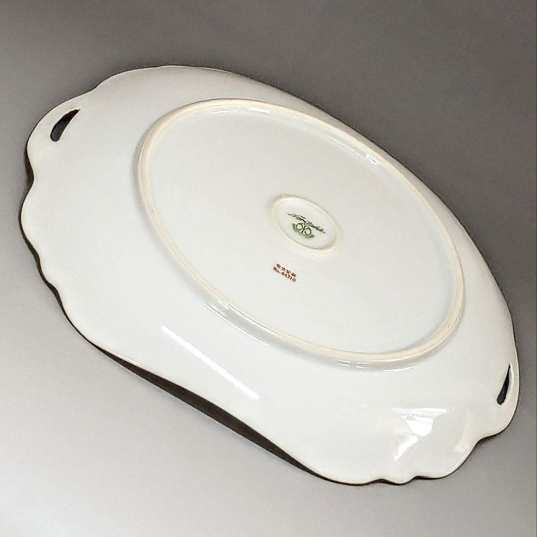 貴重な美品✨オールドノリタケ金盛上花籠装飾図紋マルキ印プレート大皿