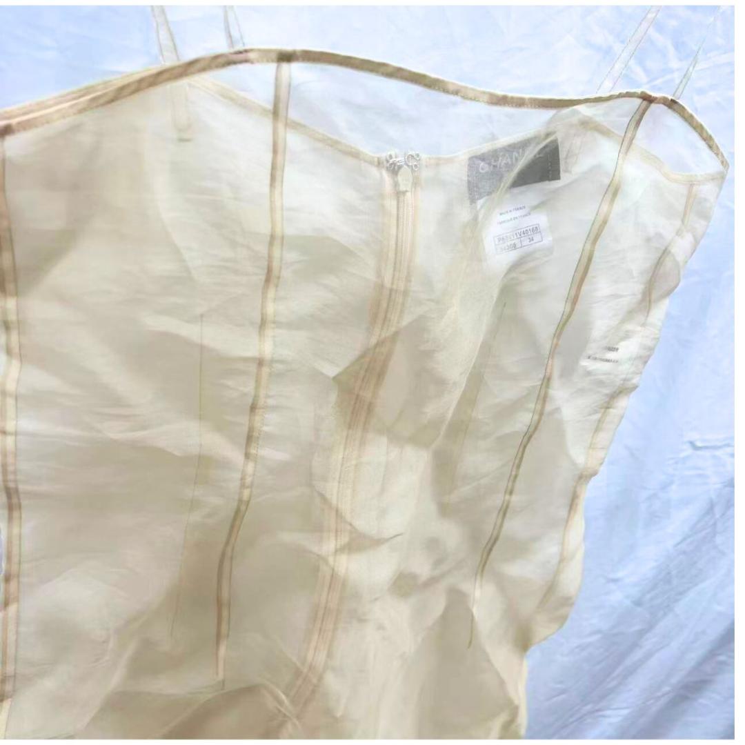 CHANEL シャネル キャミソール ベージュ シースルー