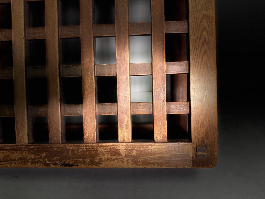 T31 古民具 アンティーク やぐらこたつ ビンテージ家具 木製格子造