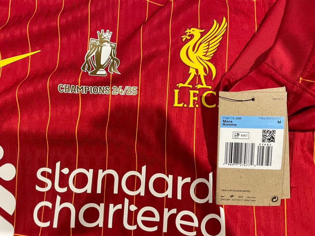 リヴァプール24-25 オーセンティック正規品　プレミアチャンピオン仕様
