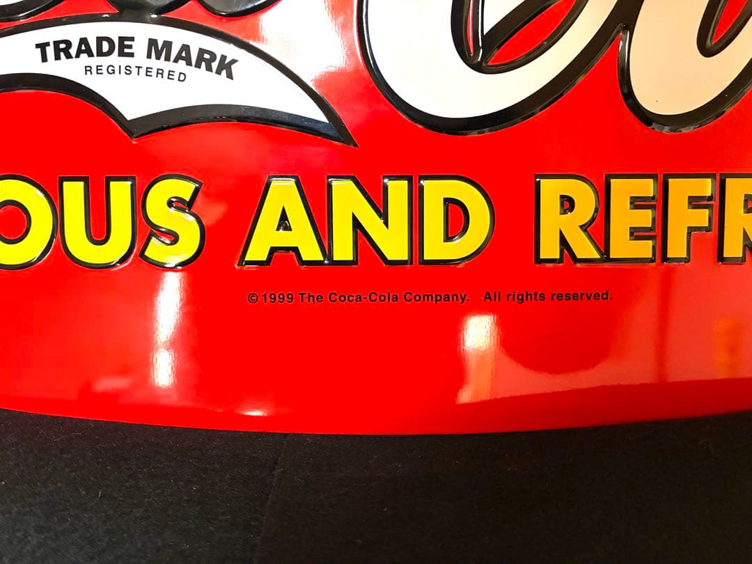 コカコーラ　サイン　看板　リボン　フィッシュ　アメリカン雑貨　ビンテージ