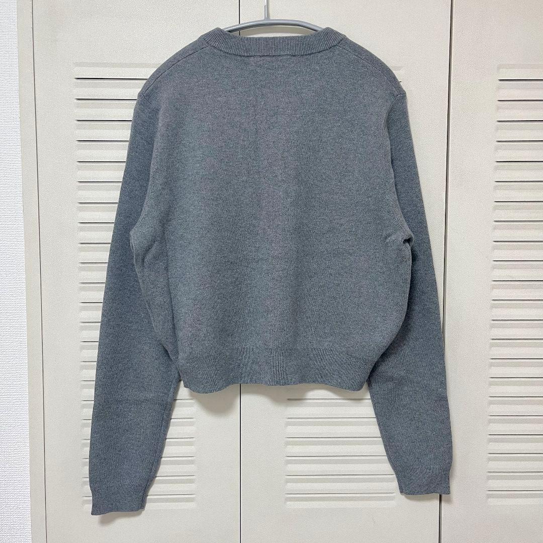 新品　CABaN コットンカシミヤ クルーネックカーディガン ライトグレー XS