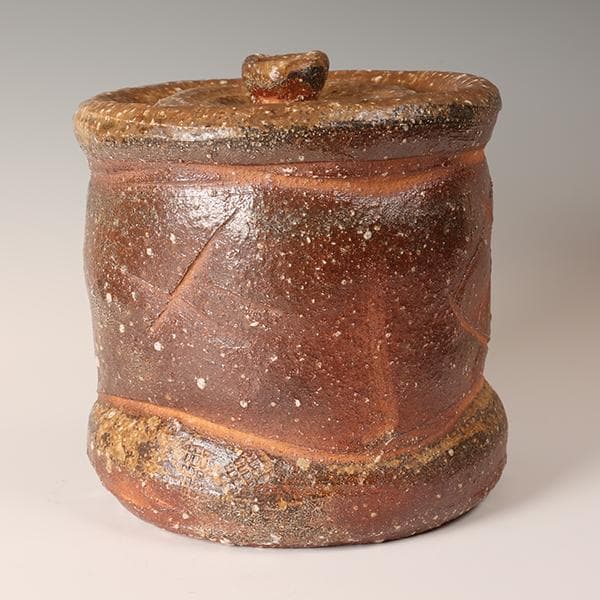 信楽焼　水指　上田光春（六代上田直方)　【茶道具・陶器】