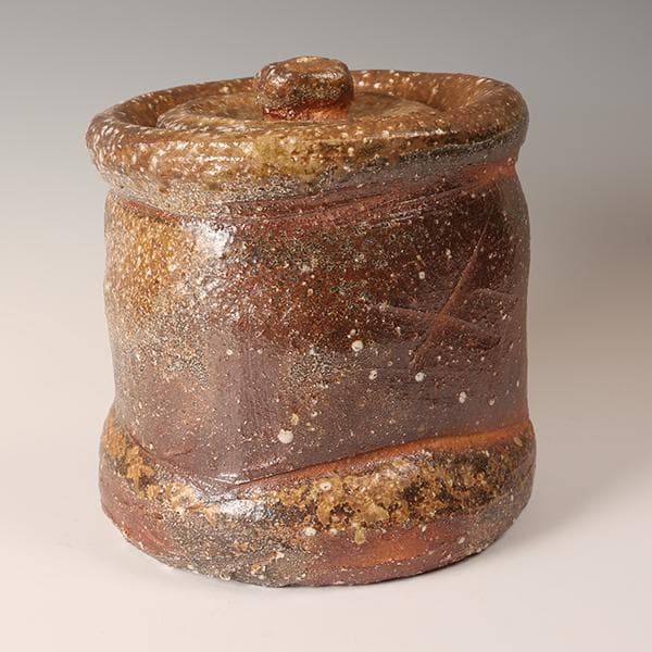 信楽焼　水指　上田光春（六代上田直方)　【茶道具・陶器】