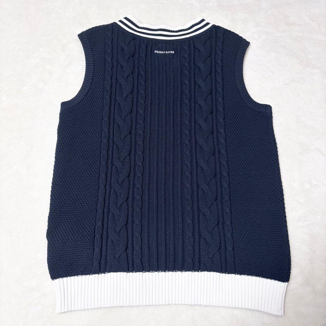 【新品】PEARLY GATES ケーブルニットベスト　サイズ5
