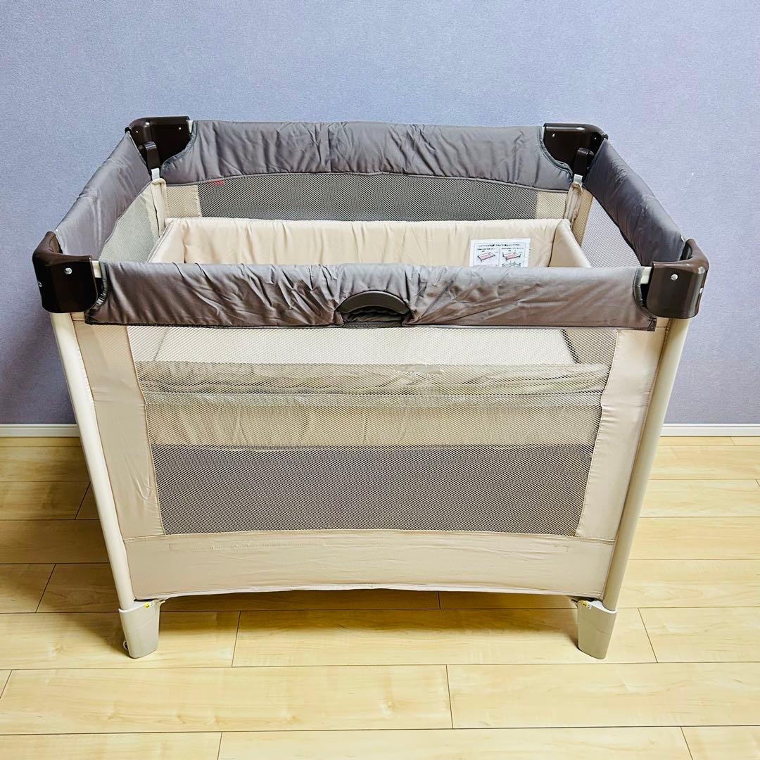 【送料無料】Aprica ココネルエアー ココアブラウン ベビーベッド