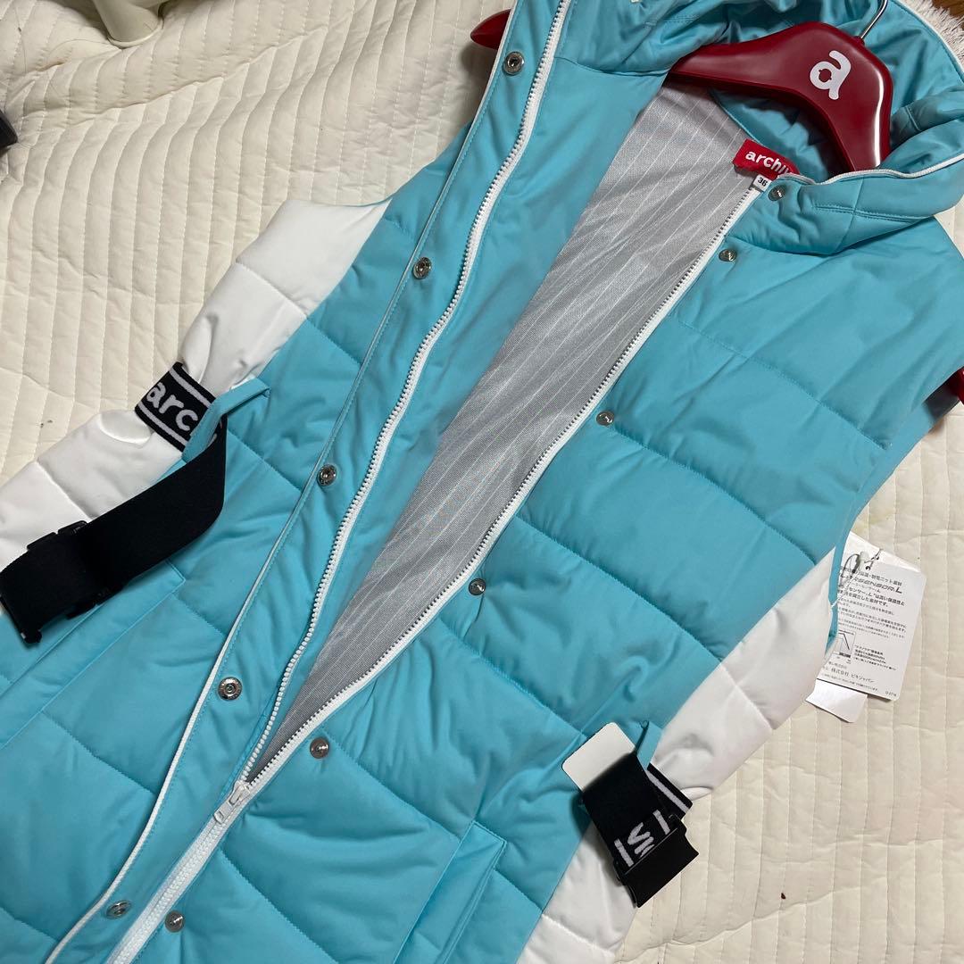 最終お値下げ！新品 アルチビオ 中綿ベストワンピース 36