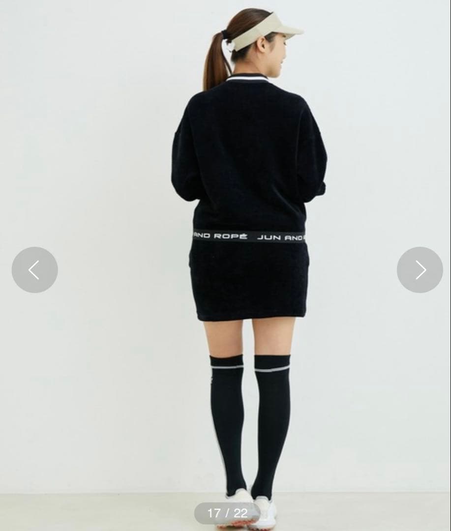 JUN&ROPE★ソフトコーデュロイジャージ 上下セットアップ　ブラック　M