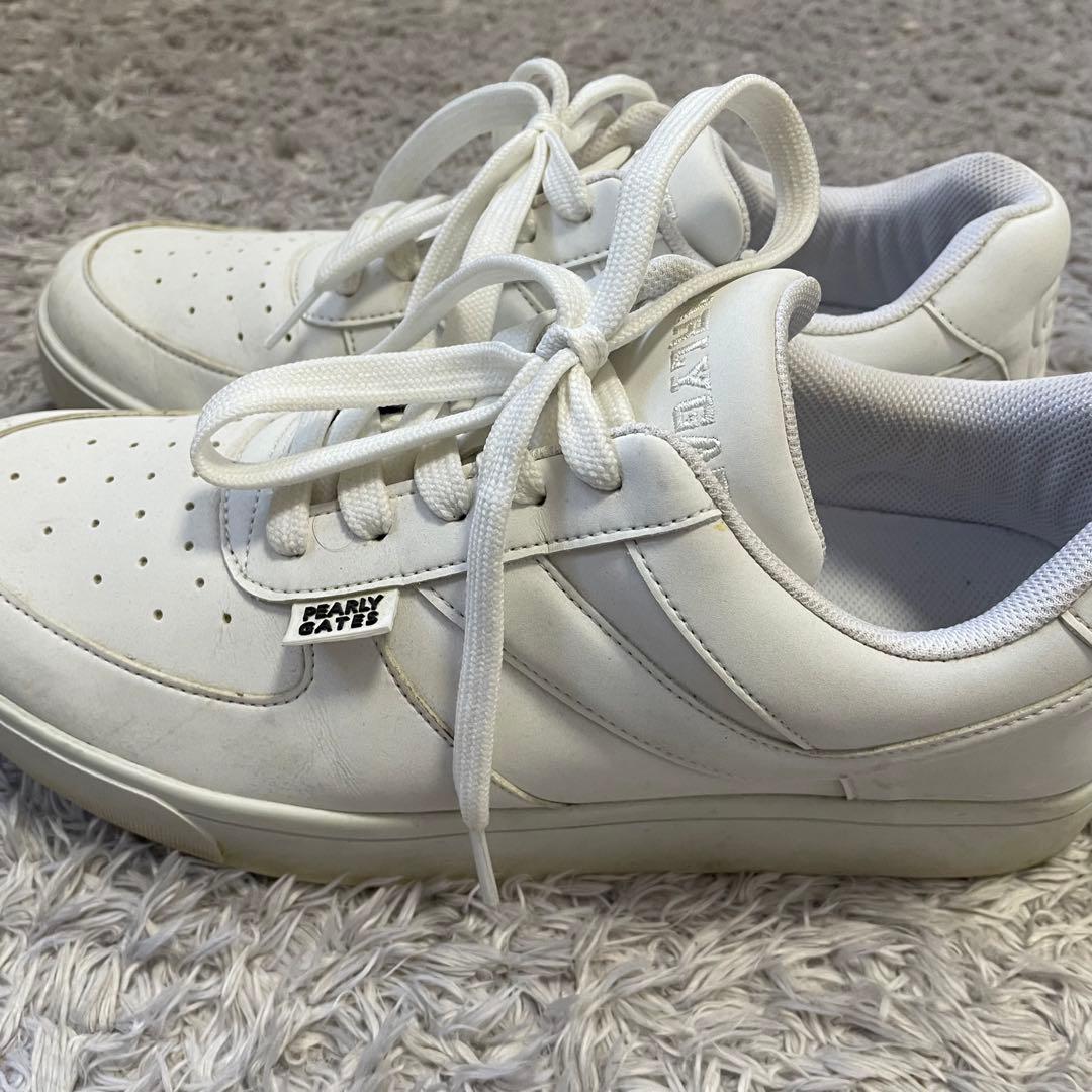 希少 PEARLY GATES ゴルフシューズ ホワイト スニーカー　サイズ26