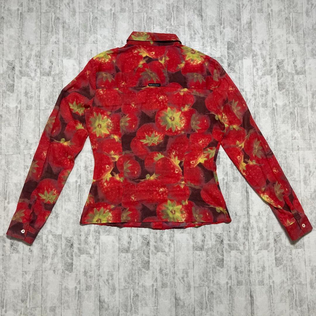 【希少デザイン】　ドルチェアンドガッパーナ D&G 長袖　シャツ　いちご総柄　M