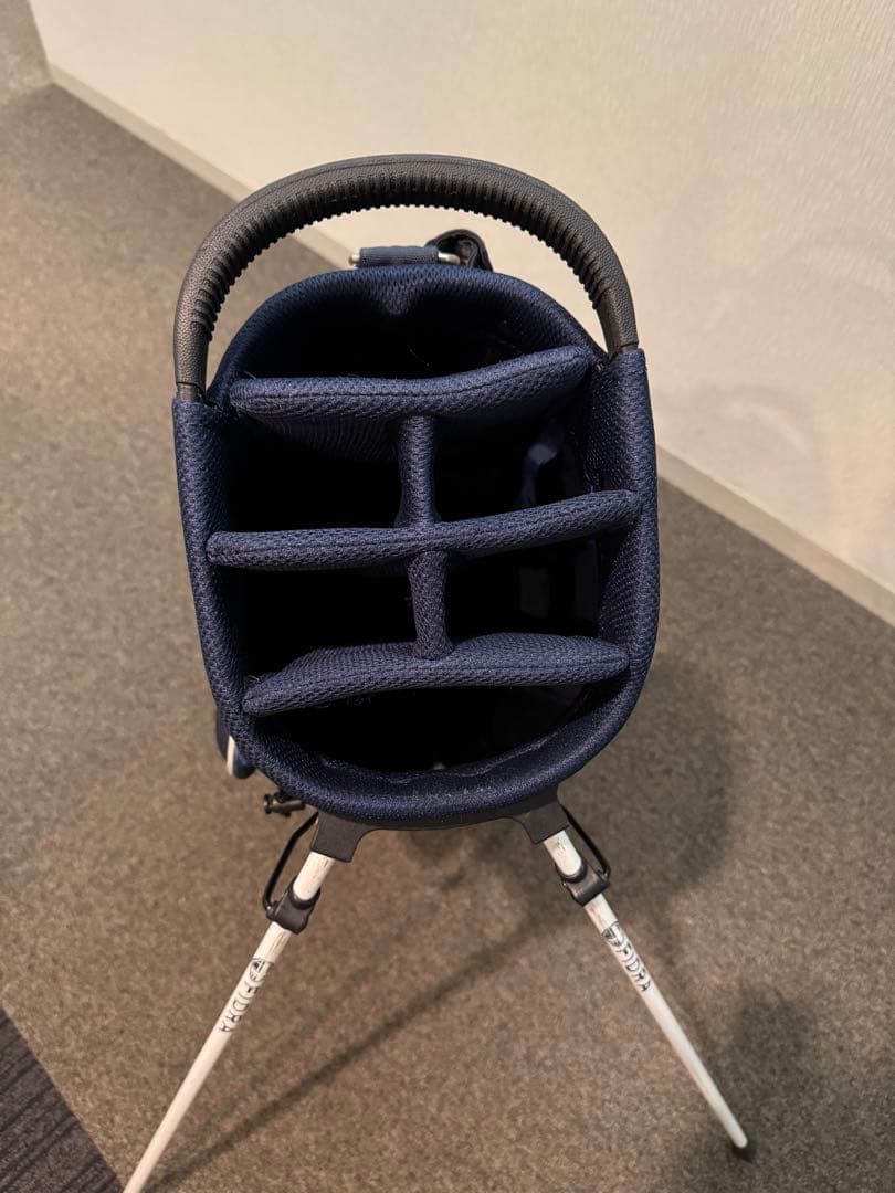 FIDRA スタンドゴルフバッグ ネイビー ブルー　　チェック柄