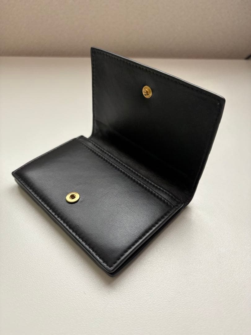 【値下げ】BOTTEGA VENETA イントレチャート ブラック名刺入れ