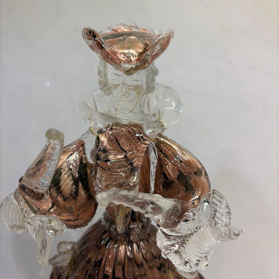 ベネチアンガラス　ムラーノ　ペアダンス人形