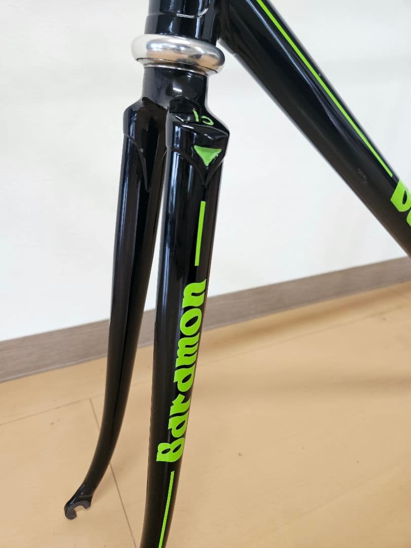 【美品】Baramon ピストフレーム 黒/緑 競輪 NJS