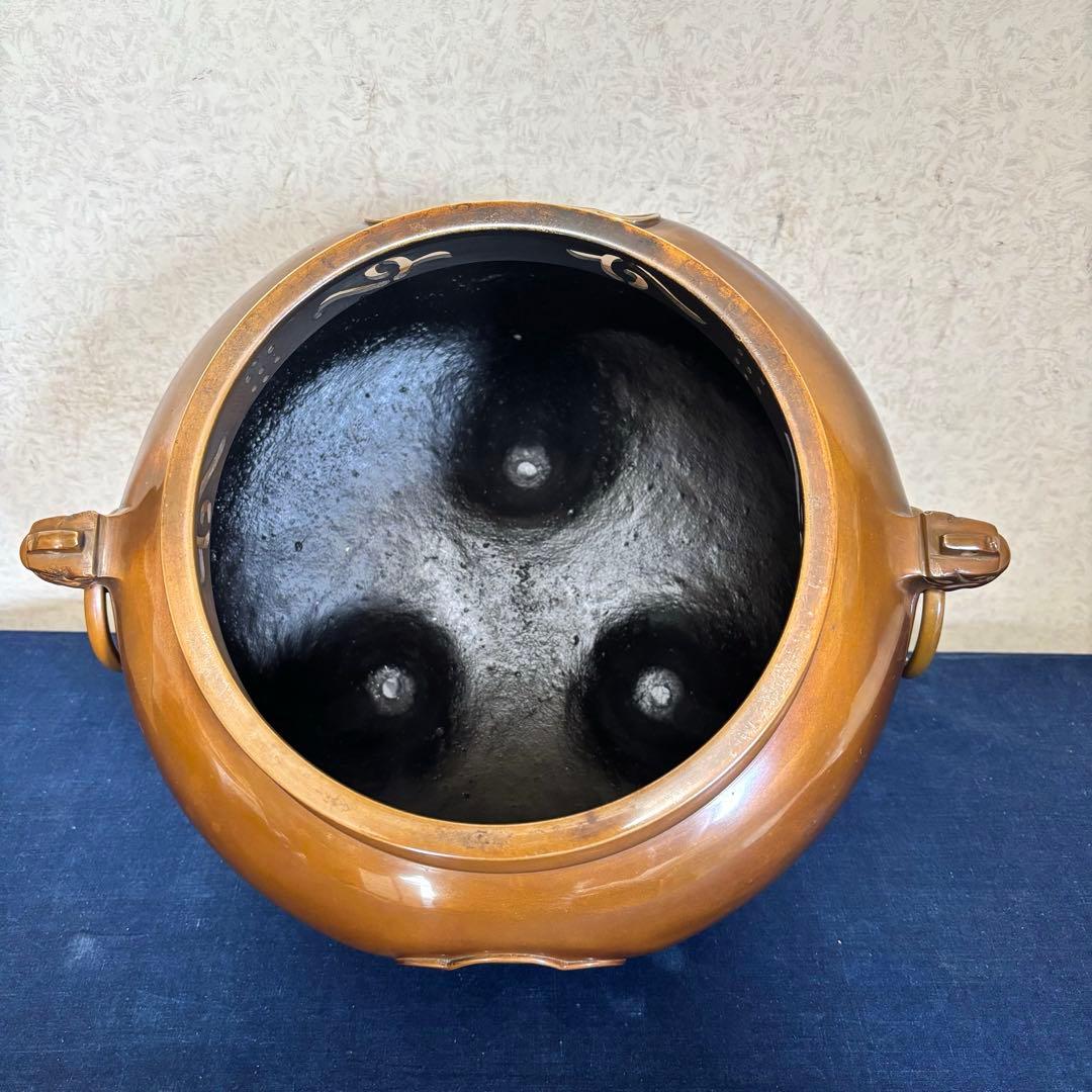 人間国宝敬典造 風炉 炉釜 電熱器 唐銅鬼面風炉釜 野々田電熱器 敷板 茶道具