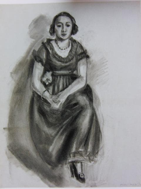アンリ・マティス(Henri Matisse)、【坐る女】、高級画集画、状態良好