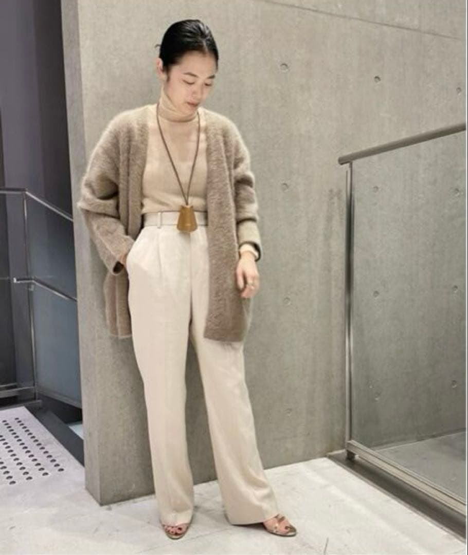 IENA イエナ フォックスカシミヤVネック カーディガン ベージュ