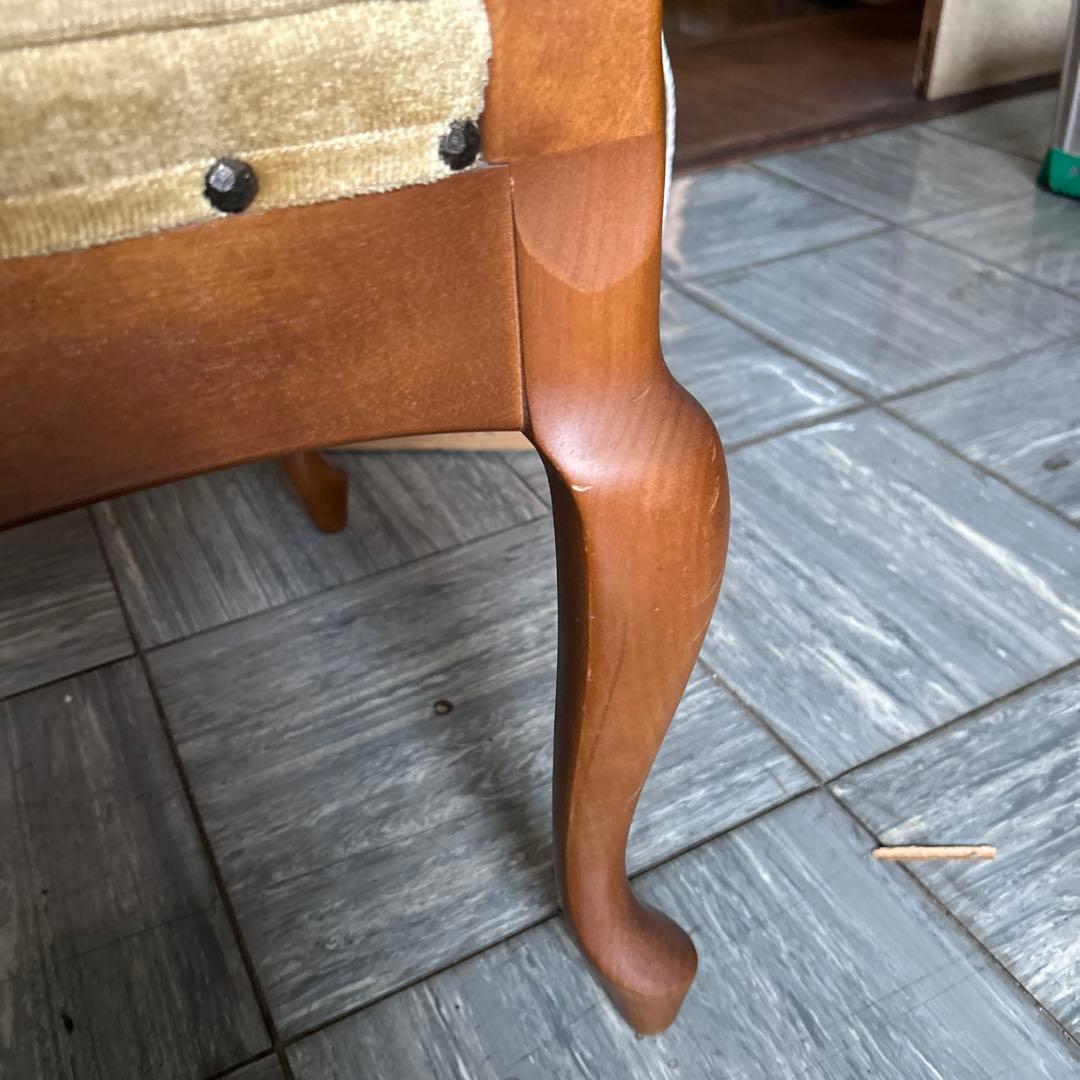 ヴィンテージ　約２人掛け　レトロモダンな古い木製チェアソファ カフェ撮影スタジオ