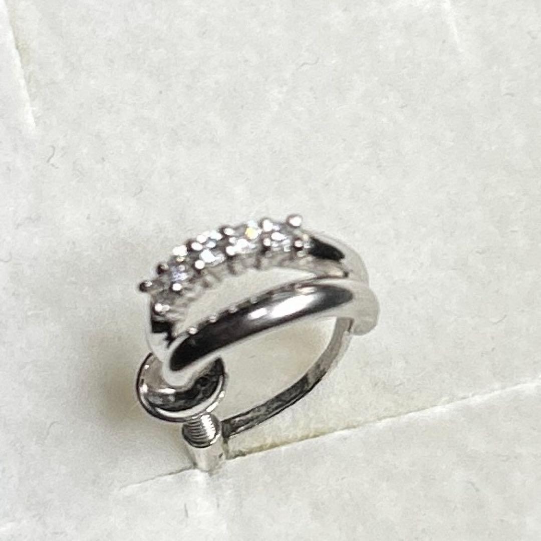 ヴァンドーム　ダイヤモンド　ハーフドーム　片方　プラチナ　イヤリング　PT900