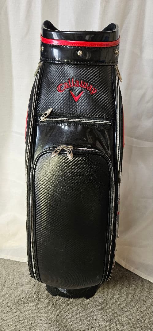 Callaway ゴルフバッグ 黒/赤 5分割　フード有クラブカバーサービス付き