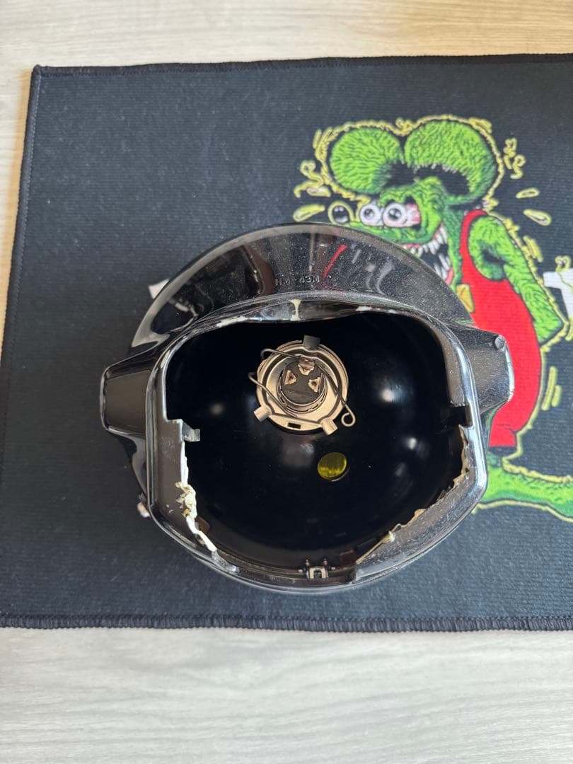 マーシャル　MARCHAL イエロー 丸型ヘッドライト 180π 当時物