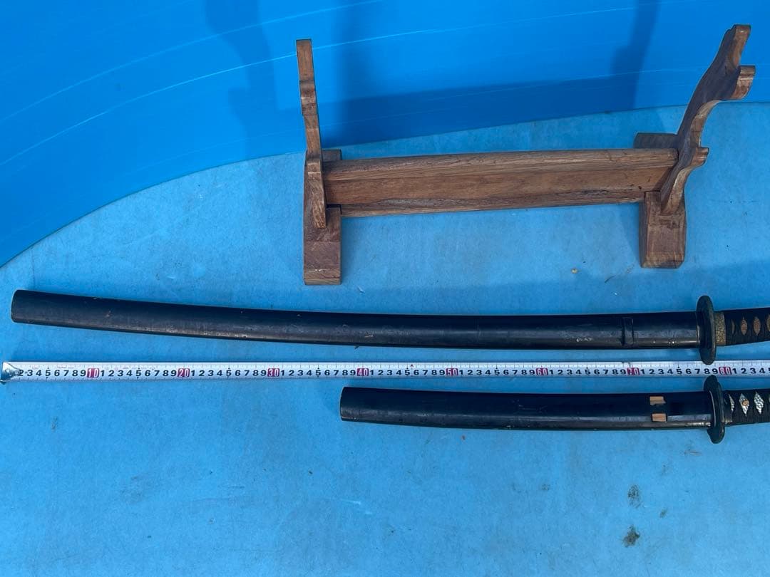 模造刀2本セット 木製スタンド付き