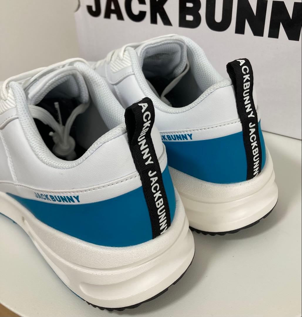 新品 パーリーゲイツ ジャックバニー AIR SOLEシューズ 白青 27.5