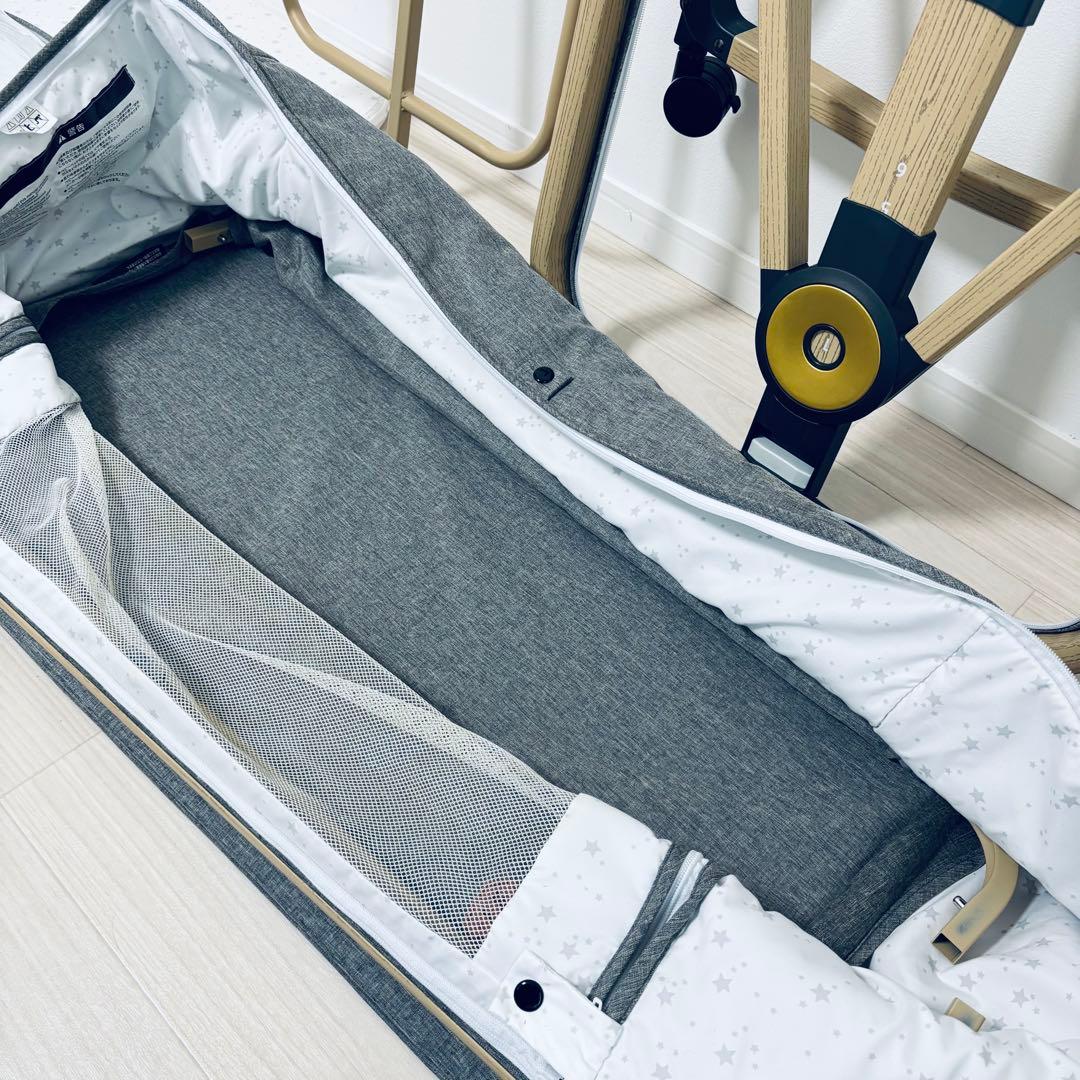 【美品】maydolly hzdmj 折り畳み式　ベビーベッド　移動式　添い寝