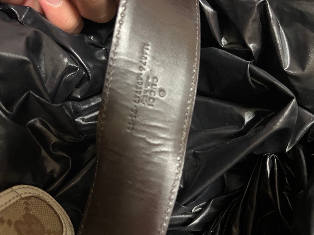 GUCCI GGモノグラム ベルト ベージュ/ブラウン