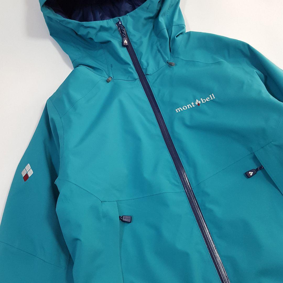 美品 モンベル レディース 防水透湿 パウダーステップパーカ スノーウェア S