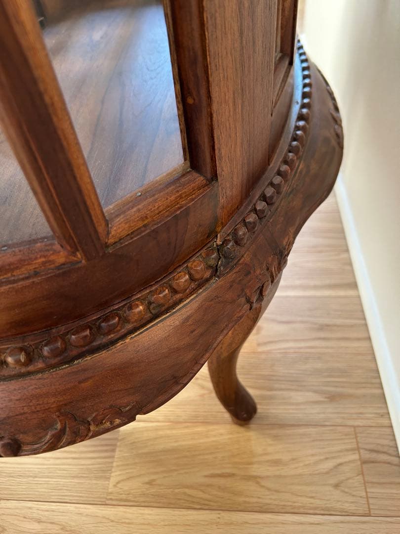 アンティーク　キュリオ　キャビネット