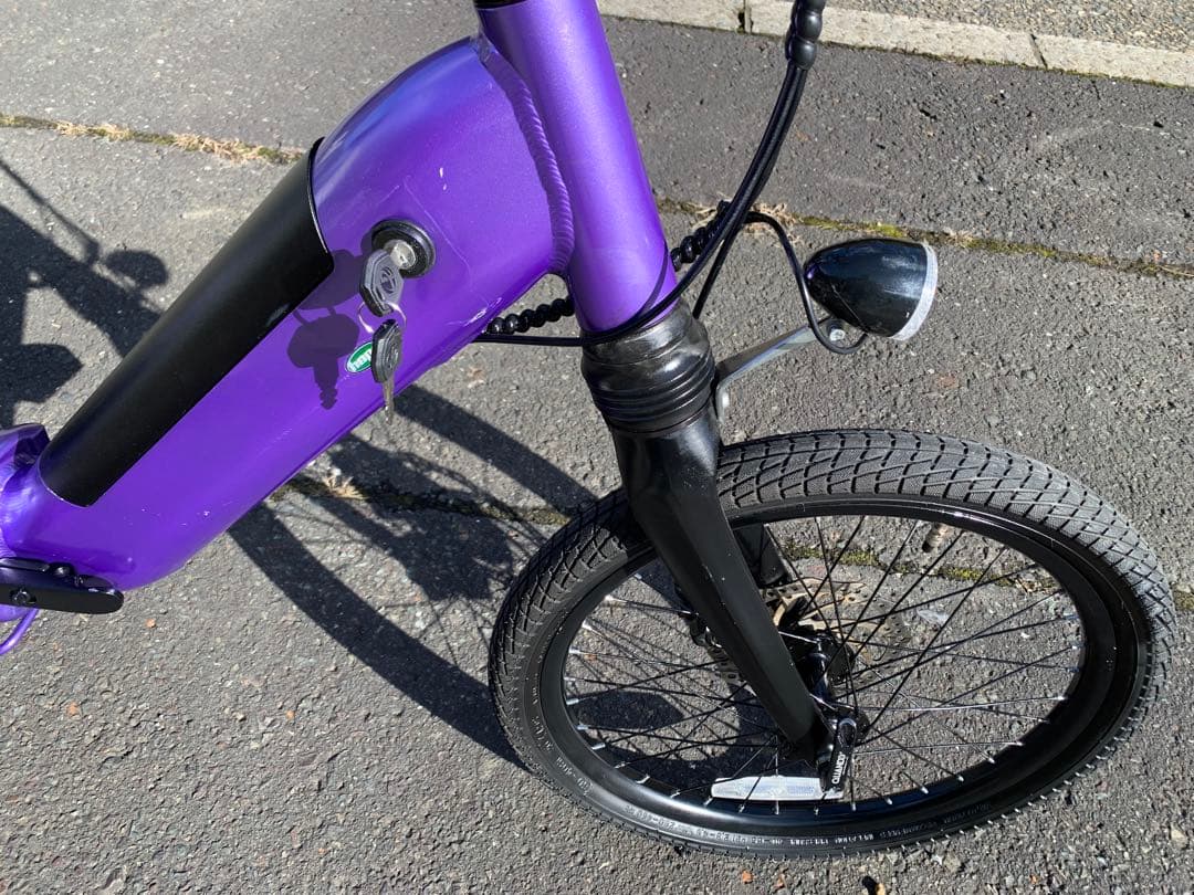 【動作確認済】送料無料 ディスク式折りたたみ電動自転車9.6Ah 7速20インチ