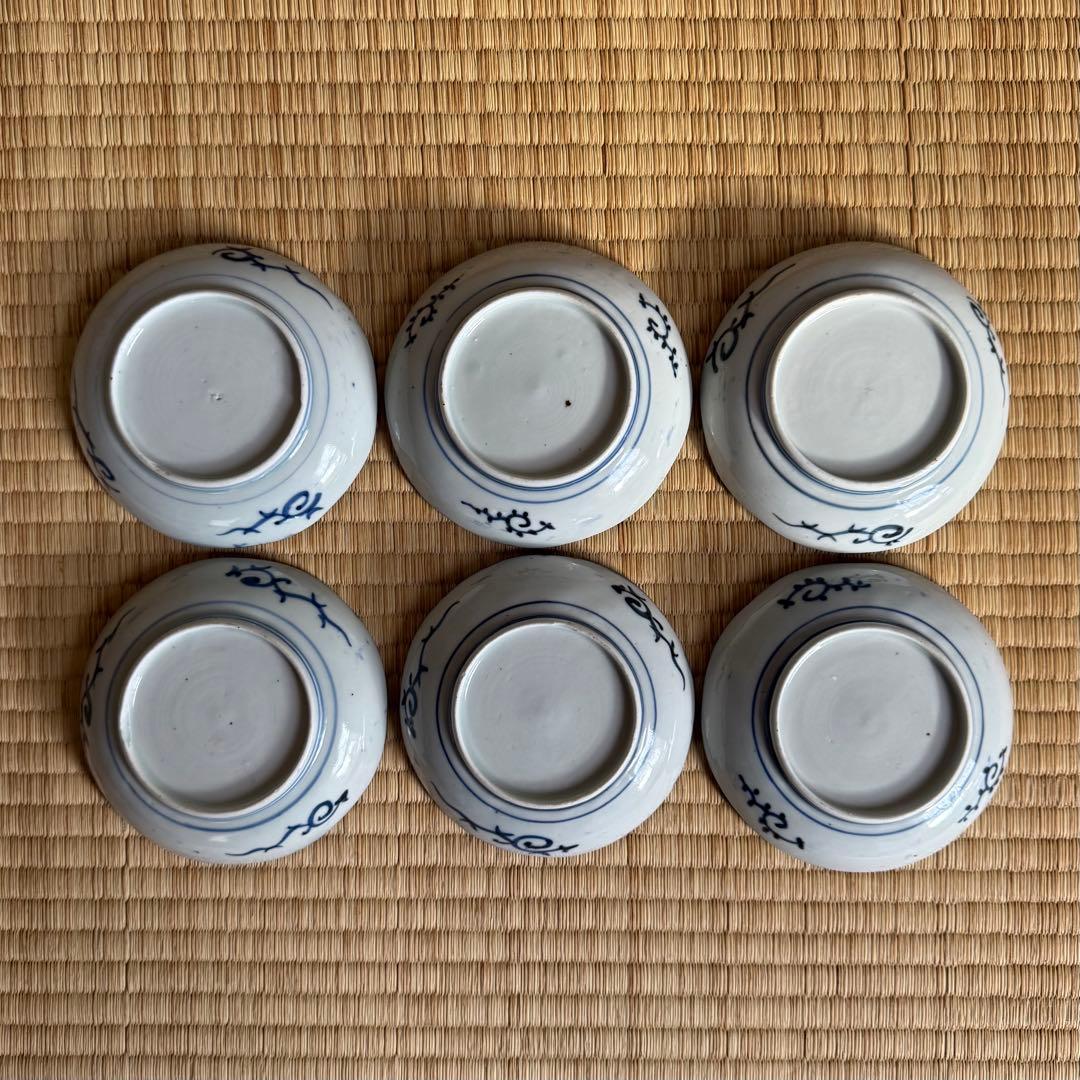 古伊万里 染付 捻り文 小皿 江戸時代 古染付 古波佐見 古美術 骨董 民藝