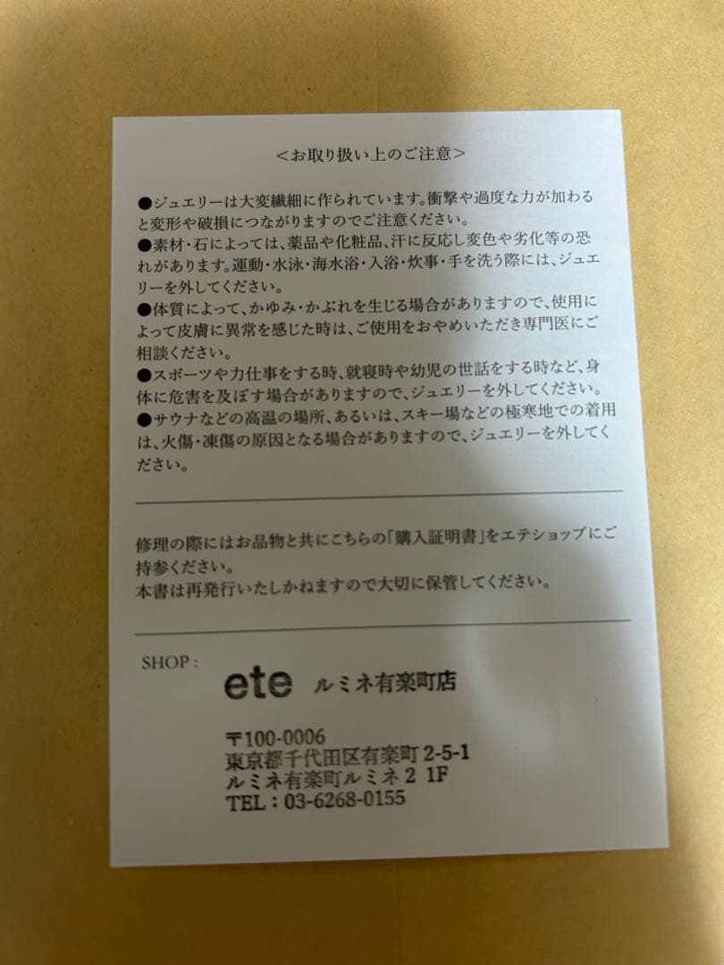 ete オーナメントピアス【スノードーム】片耳用